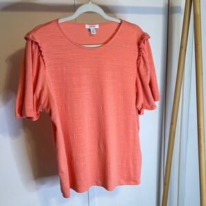Nine W. Coral Short Sleeve Top size extra extra large